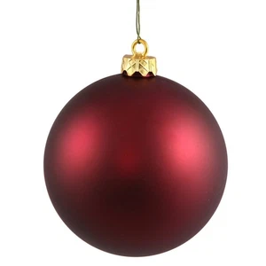 Vickerman N591019DMV Wein matt UV gebohrt Kugel Ornament, 4 Zoll - 6 pro Beutel - Bild 1 von 1