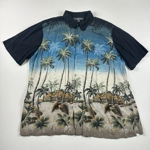 Vintage Croft & Barrow Hawaiihemd Herren XL Mehrfarbig Viskose Knopfleiste Camp - Bild 1 von 7