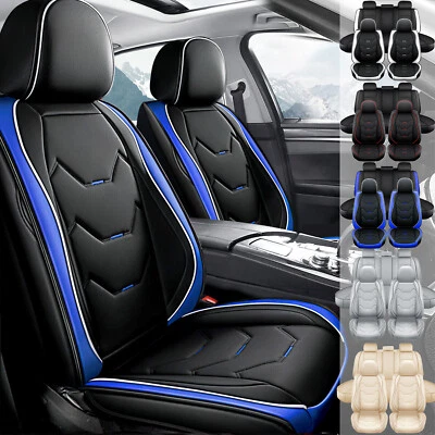 For Volkswagen Jetta Leather Car Seat Cover Cushion Full Set 5-Seats Front &Rear Foto 1 de 4