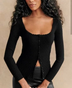 Sezane Ambroise Strickjacke schwarz Größe S - Bild 1 von 19