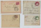 5 1890's Egypt Postal Stationery to Cairo &  Alexandria  1 Overprint 