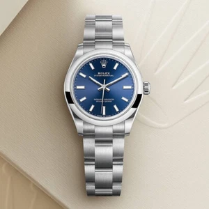 Rolex Oyster Perpetual 277200 Bright Blue Rare Novelty Model Superalloy 904L - Picture 1 of 7