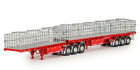 Drake Maxitrans Flat Top Freighter B-Double Trailer Red 1/50 Diecast Truck Model