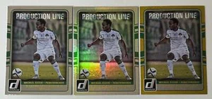 2016 Donruss Soccer Production Line Base, Gold & Holo #38 Michael Essien - Picture 1 of 2