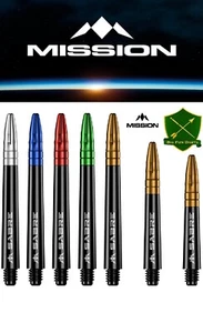 6 Mission Sabre Alu Top Dart Shafts 2ba wie Nitrotech Vecta 2 Sets Schäfte - Bild 1 von 8