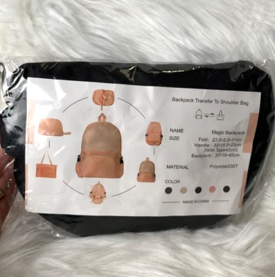 MAGIC RUCKSACK - RUCKSACK TRANSFER ZUR SCHULTERTASCHE - SCHWARZ - Bild 1 von 2