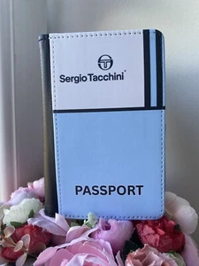 Sergio Tacchini Blue & White Passport Holder Wallet - Picture 1 of 3