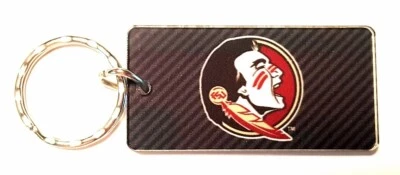 Florida State Seminoles Acrylic Keychain NCAA Team Color Carbon Printed Key Ring - Image 1 of 4