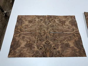 Burr Walnut Veneer - 4 NATURAL WOOD SHEETS - 270mm x 190mm - Picture 1 of 4