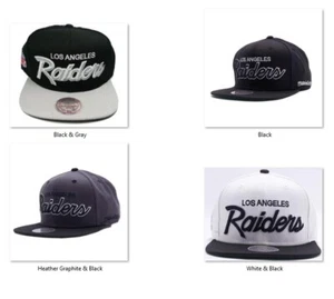 NWT Authentic NFL Los Angeles Raiders Mitchell&Ness Vintage Script Snapback Hat - Picture 1 of 20