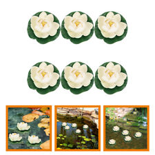  6 Pcs Décor De Fleurs Simulation Feuille Lotus Décoration Jardin D'étang Bassin