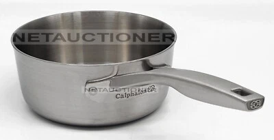 New CALPHALON Premier 3 Layer Stainless Steel 1.5 Qt Saucepan Professional - Image 1 of 4