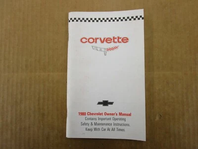 Chevrolet Corvette 1980 manual del propietario reimpresión guía de libro de literatura Foto 1 de 4