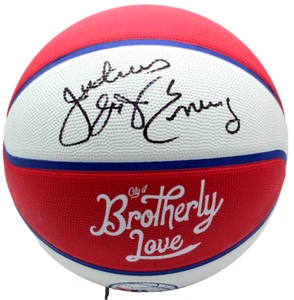 Basket signé Julius Erving DR J. Philadelphia 76ers avec Beckett LOA AE36554 - Photo 1/3
