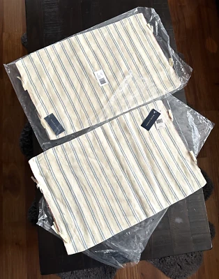 RALPH LAUREN HOME Raeghan Stripe Linen Pillow Cover Set NWT $215 Cream 16x24 - Image 1 of 4