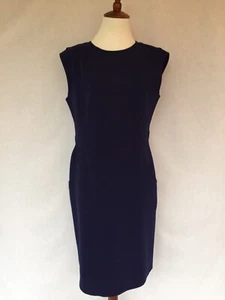 Lafayette 148 New York Sz 6 Petite Sleeveless Shift Dress Blue - Career Wardrobe - Picture 1 of 5