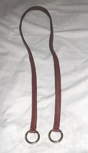 Coach Brown Lizard Replacement Strap Reptile Pattern Leather Silver Tone Clips - Picture 1 of 3