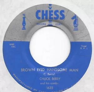 CHUCK BERRY Brown Eyed Handsome Man on Chess silver top rock VG 45 HEAR - Picture 1 of 2
