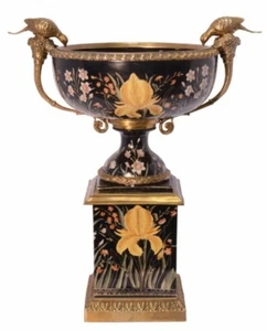 Casa Padrino Barock Porzellan Vase mit 2 Griffen H. 54 cm - Luxus Hotel Vase - Bild 1 von 1