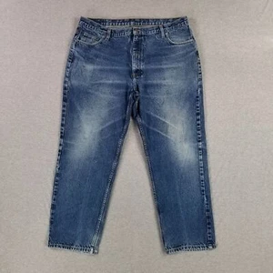 Vintage Member's Mark 42x30 Blue Jeans Old School Faded Patina Retro Tapered 90s - Picture 1 of 13
