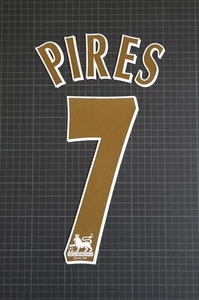 PIRES #7 2005-2006 Player Size Premier League Gold Nameset Lextra - Picture 1 of 1