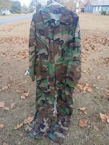 Vintage US Military Issued Woodland Overall Overall Größe Large - Bild 1 von 7
