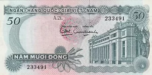 Vietnam 1969 50 Dong Uncirculated Banknote Pick 25a Bargain Bin - Picture 1 of 2