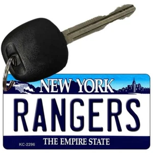 Portachiavi Rangers New York State Novità Metallo Alluminio Targa Tag Art - Foto 1 di 1