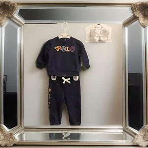 Conjunto de Pantalones Polo Ralph Lauren para Niñas Nuevo con Etiquetas Sudadera Pantalones Deportivos Lazo Gratis 6 Meses - Imagen 1 de 9