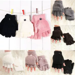 Fingerlose Handschuhe Für Damen 2-In-1-Fleece-Halbkappe Für Den Winter Warme ⊿ - Bild 1 von 20