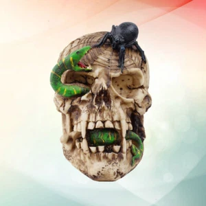 Skull Head Ornament Skull Head Model Halloween Resin Adornment - Picture 1 of 12