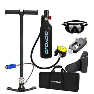 GOYOJO 1L Kit Tauchen Sauerstoffflasche Unterwasser Atemgerät Zylinder Sauerstoff D Set