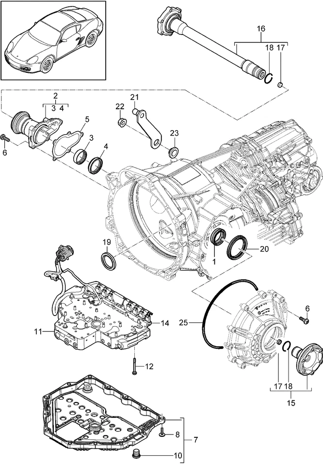 (2) Уплотнительное кольцо вала коробки передач Porsche Cayman 64X82X8 9G2 332 803 00 - Изображение 1 из 1