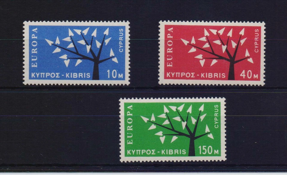 CYPRUS 1962 (1963) EUROPA CEPT TREE ISSUE MNH SET  STAMPS - Image 1 of 1