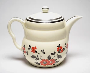 Vintage Hall's Superior Quality Kitchenware Red Poppy Pattern Tea /Coffee Pot - Picture 1 of 5