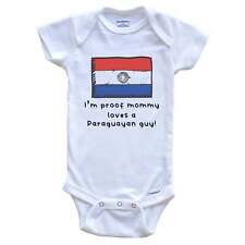 I'm Proof Mommy Loves A Paraguayan Guy Paraguay Flag One Piece Baby Bodysuit