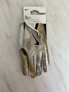 Nike Fußball Handschuhe Vapor Jet 8.0 Metallic Gold Weiß Größe M - Bild 1 von 3