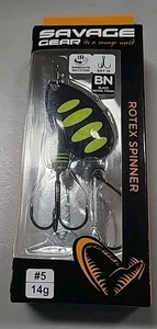 Cebo Spinner SAVAGE GEAR ROTEX Abeja Negra 14g Talla 5 ENVÍO GRATUITO  - Imagen 1 de 2