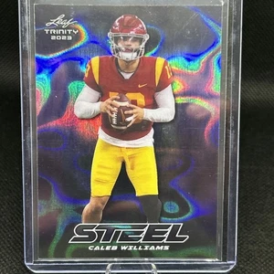 2023 Leaf Trinity - Trinity Steel Caleb Williams #S-19 Blue Lava /99 (RC) - Bild 1 von 2
