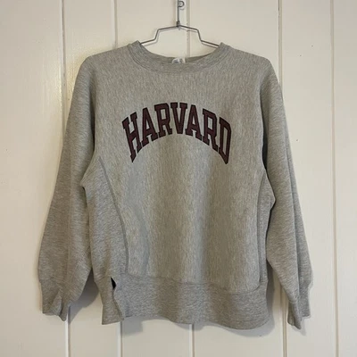 VTG 1980s Champion Reverse Weave Harvard University Grey Large Ivy Sweatshirt - Image 1 of 4