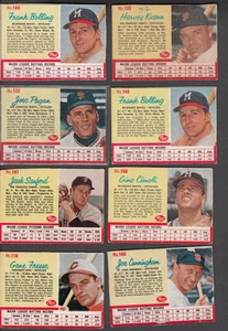 1961-62-63 Post Cereal Lote de 8 RARO VISTO - Imagen 1 de 1