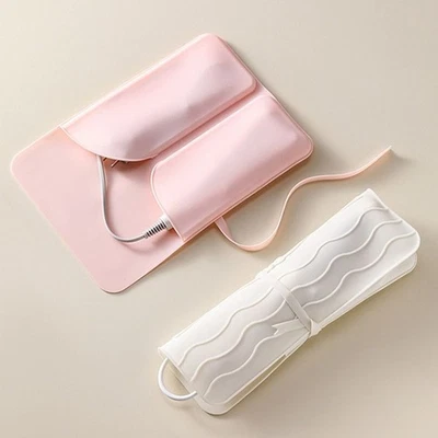 Folding Straightener Storage Pouch 2 in 1 Heat Resistant Mat  Women Gift - Image 1 of 4