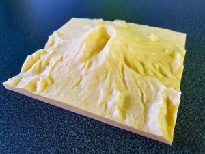 Mapa/modelo topográfico del Monte Santa Helena en el estado de Washington, volcán - Imagen 1 de 9