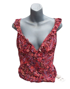Fat Face Ladies Swim Wear Tummy Control Size 22 Paisley Swimming Costume Suit NW - Picture 1 of 6