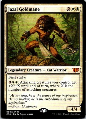 Jazal Goldmane - 9 - Commander 2014 - Magic MTG - LP - Image 1 of 2