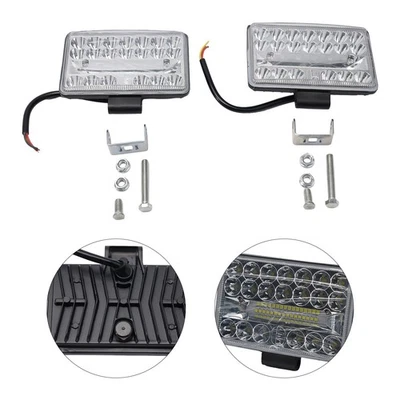Car LED Lights Headlights Rectangular Replacement 2Pcs 3X5" Inch 60W Brand New - Image 1 of 4