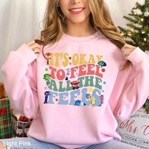 Inside Out 2 It'S Ok To Feel All The Feels Sweatshirt, Inside Out Hoodie, 201574 - Picture 1 of 12