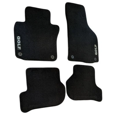 Alfombrillas negras delanteras traseras originales Volkswagen GTI Golf R32 MOJOMATS OEM Foto 1 de 4