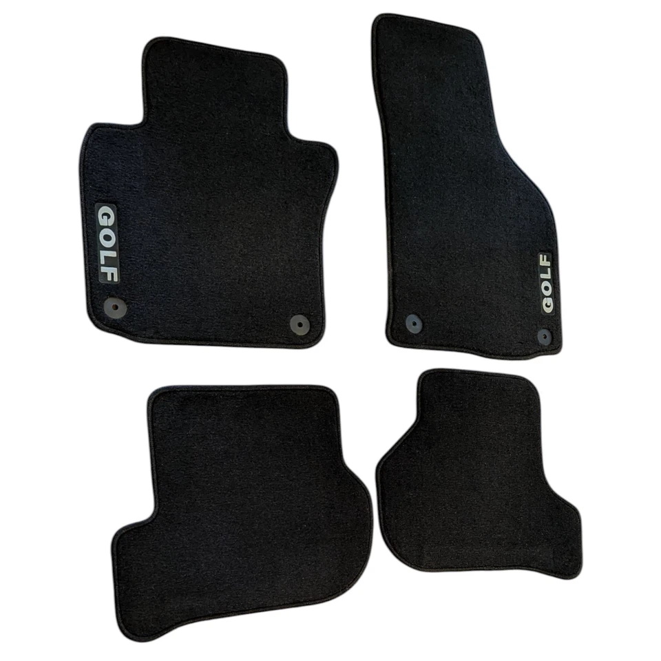 Alfombrillas negras delanteras traseras originales Volkswagen GTI Golf R32 MOJOMATS OEM Foto 1 de 4