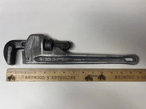 RIDGID 814 ALUMINUM 14" HEAVY DUTY PIPE WRENCH, USA #2 - Picture 1 of 12